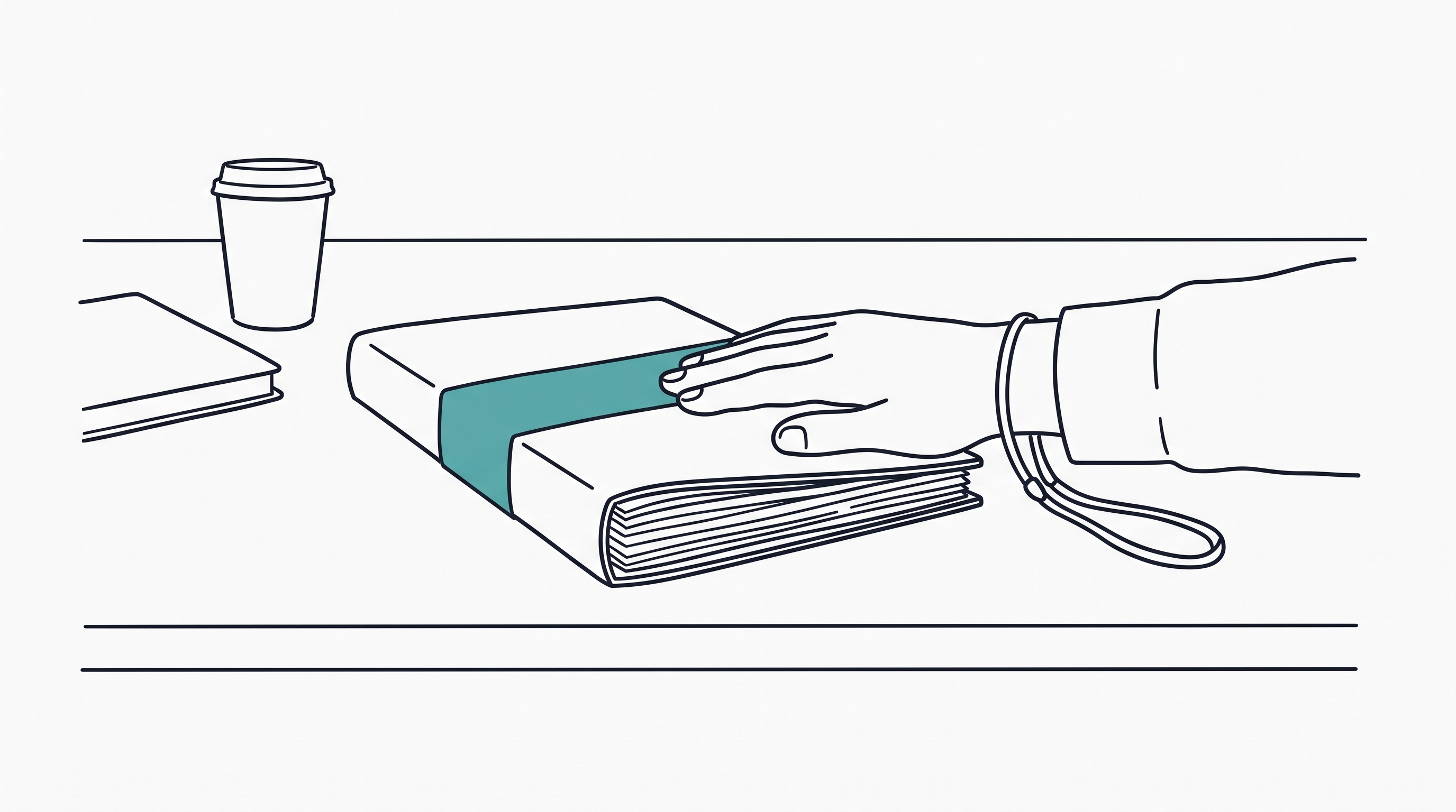 A hand resting on a thick closed folder on a desk, with the paper band around it still unbroken, because something somebody else wrote is now yours to answer for.