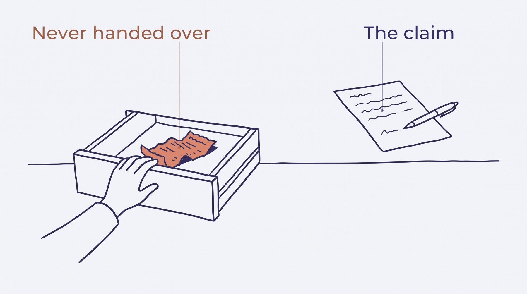 A drawer pushed shut on a crumpled receipt while a form is signed, because a month can close on time with one document still missing from it.